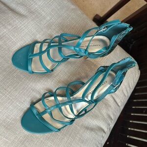 Christian Siriano Blue High Heel Strappy Sandals